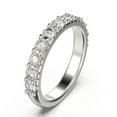 thumbnail image 2 of 0.88ct Diamond Moissanite 10k White Gold Wedding Band, 2 of 4