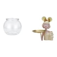 thumbnail image 1 of Acuario de escritorio,Pecera pequeña transparente,pecera,jarrón,mesa,Tanque de peces Contenedor de acuario transparente Hogar,Estatua con bandeja para guardar llaves,Estatua de niña con, 1 of 8