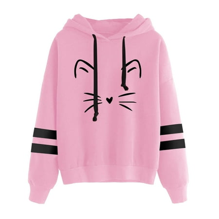 

WUDATI Women Stripe Long Sleeve Hoodie Sweatshirt Comfortable Warm Casual Pullover Top Perfect for Autumn Winter Daily Wear School Work Party Stylish Blouse Easy to Pair with Jeans Shoes Handbags