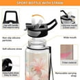 thumbnail image 4 of Lily Flowers Pink 32oz Water Bottles with Straw Tritan Leakproof Sports Bottle BPA Free Clear for Fitness Gym Swimming Cycling, 4 of 7