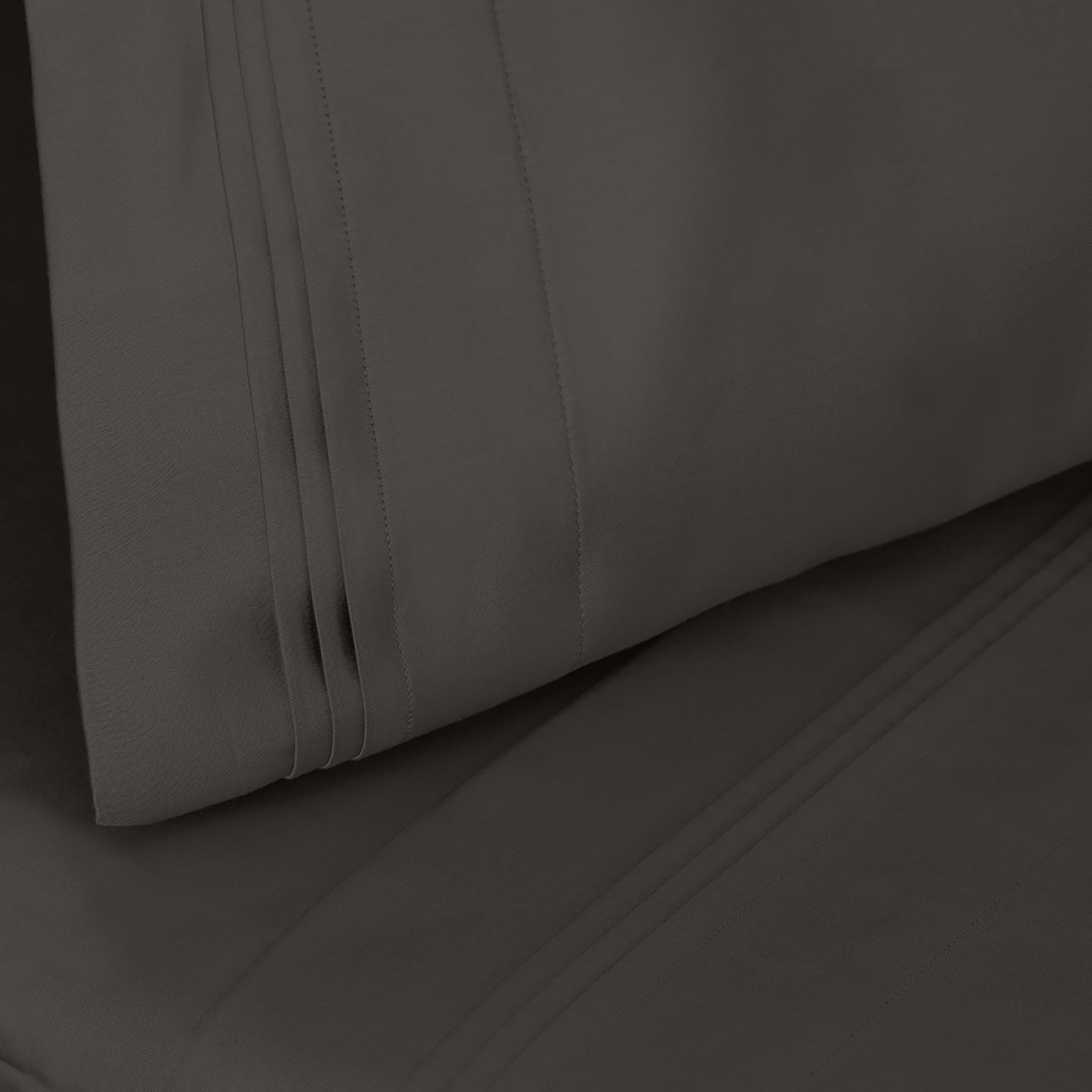 Superior 1000 Thread Count Egyptian Cotton Pillowcases Soft Breathable Set of 2, Charcoal, King