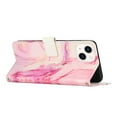 thumbnail image 2 of Dteck For iPhone 13 6.1 inch Slim Case,Stylish Painted Marble PU Leather Flip Credit Card Slots Wallet Kickstand Phone Cover for Women Girls with Wrist Strap.For iPhone 13,Rosegold, 2 of 10