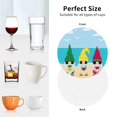 thumbnail image 6 of Yiaed Gnomes On The Beach Print Leather Coasters for Drinks - Cup Coasters Coffee Table Kitchen Table Bar, Home & Office Gifts Handmade Drink Coasters-Round Shape, 6 of 6