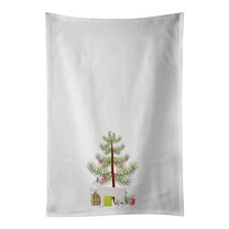 Carolines Treasures CK4683WTKT 28 x 19 in. Unisex Peterbald No.2 Cat Merry Christmas White Dish Towels Kitchen Towel - Set of 2