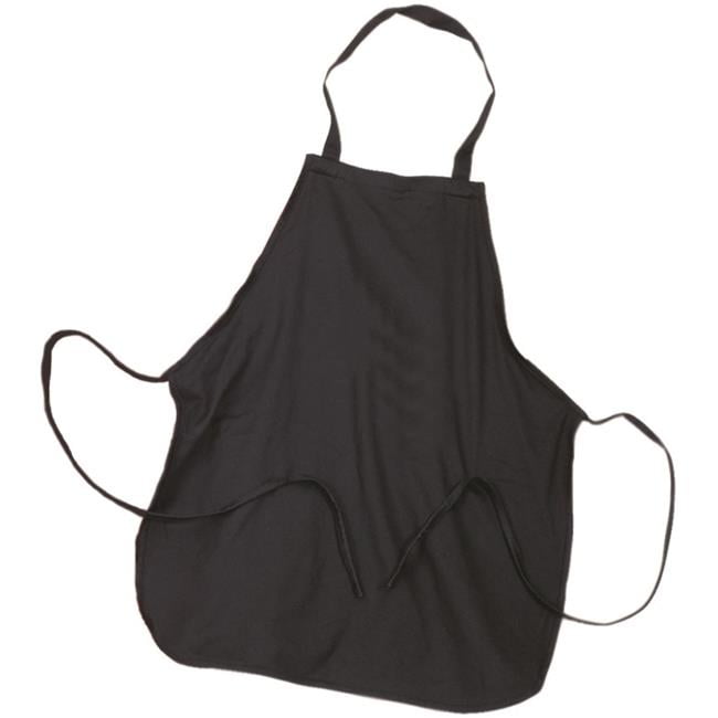 Extra Long Self Material Apron Black
