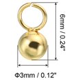 thumbnail image 2 of 50pcs Steel Bead Charm, 3mm Stainless Steel Ball Pendants Charm Metal Round Beads for Jewelry Making, Gold Tone, 2 of 7