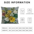 thumbnail image 5 of Shiartex  3D Flower Throw Pillow Covers Aesthetic Decorative Square Cushion Cover Colorful Floral Accent Pillow Case Handmade Pillowcase Bed Couch Bedroom Chair 18x18 Inch Grey Yellow, 5 of 5