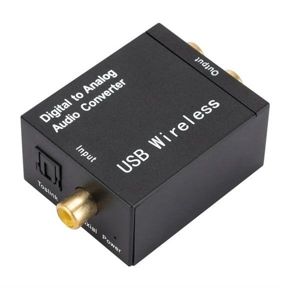 192KHz Audio Converter Adapter Toslink Coaxial Signal To RCA R/L Digital Optical Coax To Analog Stereo for Amp Receiver Speaker ,Bass Treble Control