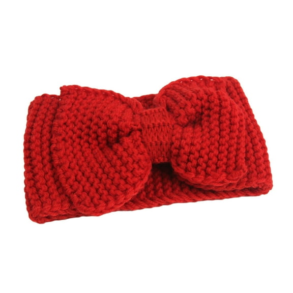 PTOOTP Woolen Headband Bow Knot Headband Red 1Pack