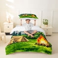 thumbnail image 2 of Catabedysis Watercolor Camping Twin Duvet Cover,Mountain Tent Print Twin Bedding For Boys,Multicolor,Reversible,2-Piece,1 Duvet Cover and 1 Pillowcase, 2 of 6