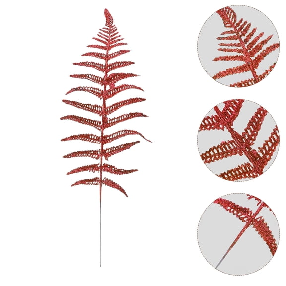 PENIKOKO 10Pcs Red Simulation Leaves Decorative Plants for Natural Home and Office Decor