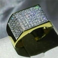 thumbnail image 2 of ORLOV DIAMONDS Men's Wedding Pinky Ring 14k Yellow Gold Plated 2.10Ct Moissanite Round Cut, 2 of 5