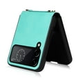 thumbnail image 6 of SaniMore for Samsung Galaxy Z Flip 4 (6.7" 2022) Phone Case, Retro PU Leather + Crossbody Lanyard, Shockproof Anti-fall Slim, Durable Wear-resistant Folding Shell for Galaxy Z Flip 4, Green, 6 of 8