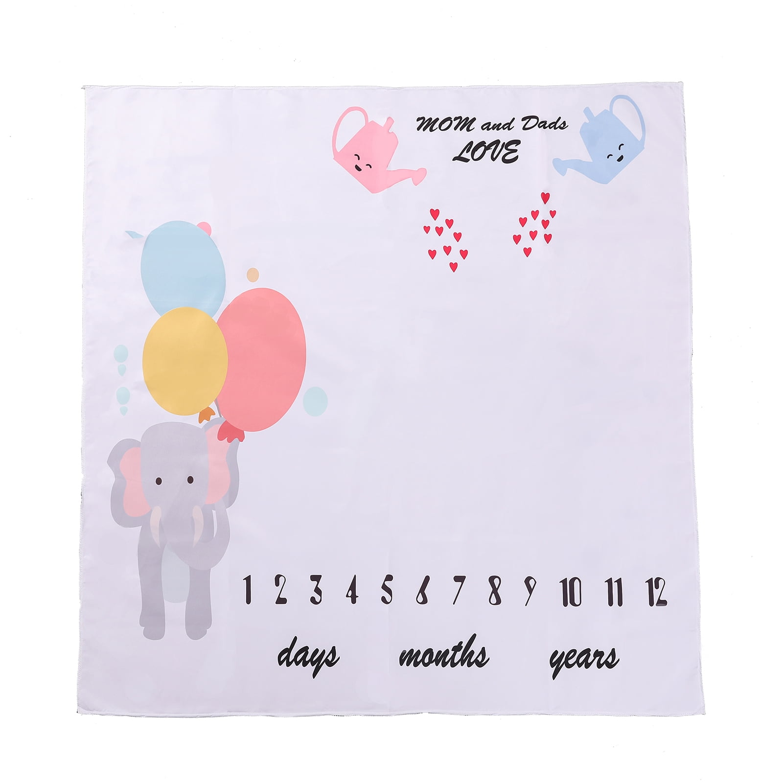 TiooDre Polyester Cotton Monthly Milestone Blanket Memorial Photo