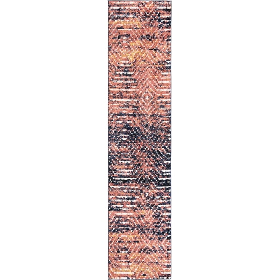 Rugs.Com Tagine Collection Rug – 12 Ft Runner Rust Orange Medium-Pile Rug Perfect For Living Rooms, Kitchens, Entryways