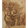 thumbnail image 3 of Giulio Romano 20x23 Black Modern Framed Museum Art Print Titled - Victory, Janus, Chronos and Gaea (1532-1534), 3 of 5