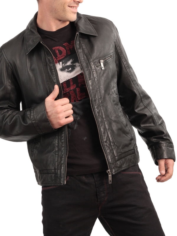 Men's Stylish Black 100% Genuine Lambskin Leather Lightweight Soft Satin lining Jackets for Men - XXL Size