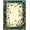 Teal, Pattern 10, variant on ODIKA 4'x6' Machine Washable Non-Slip Area Rug, Crest Heraldic Emblem Feature High Traffic Rug, Blue, 197105