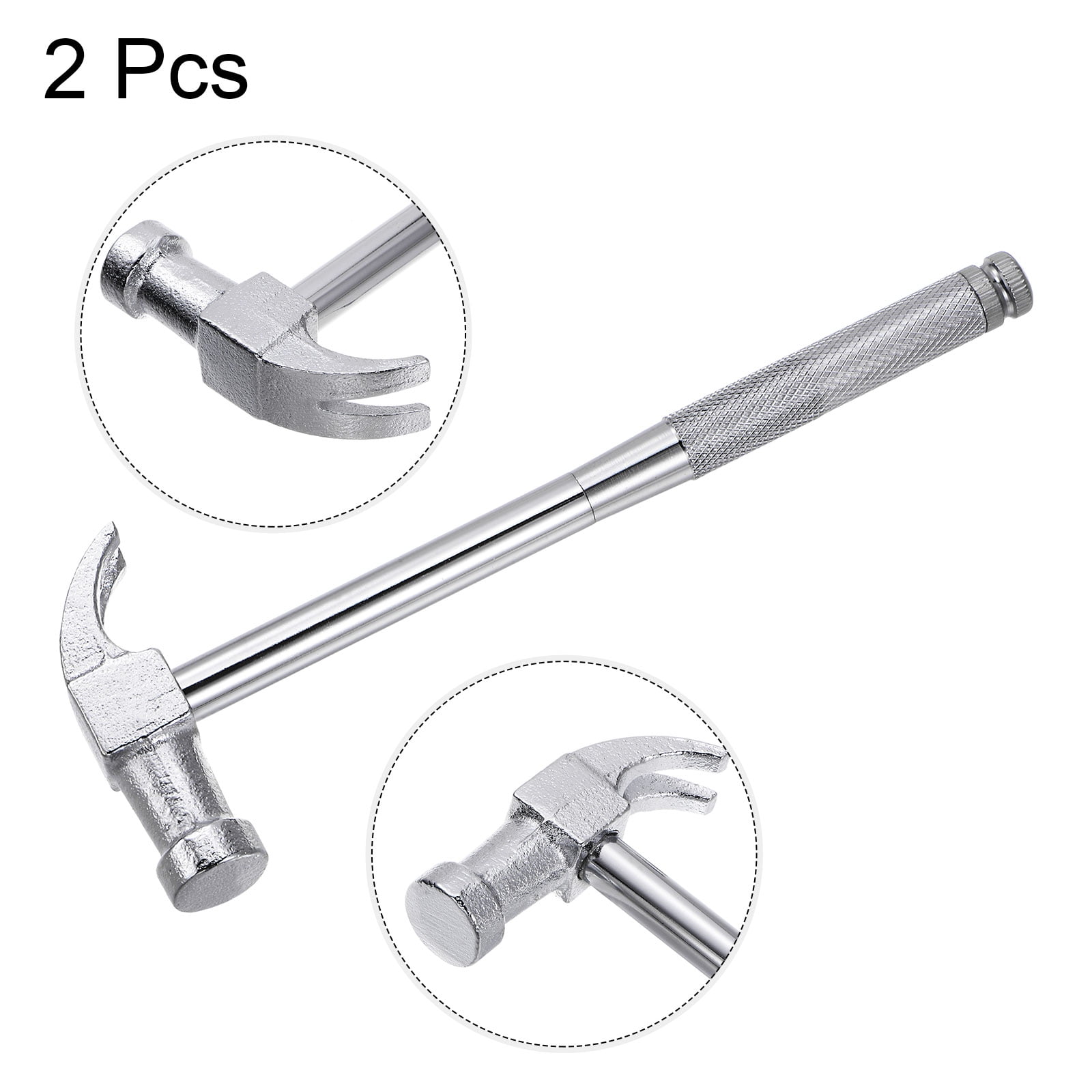 Uxcell 2Set 6 in 1 Mini Multifunction Claw Hammer with Slotted Phillips Screwdriver