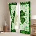 thumbnail image 3 of Manfei St.Patrick Day Curtains Pack of 2 (42x84 Each),Four Leaf Clover Curtains Blackout,Lucky Green Flower Bedroom Curtains For Girls Kids,Microfiber Bedroom Decor, 3 of 6