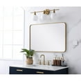 thumbnail image 3 of Soft corner metal rectangular mirror 24x36 inch in Brass, 3 of 5