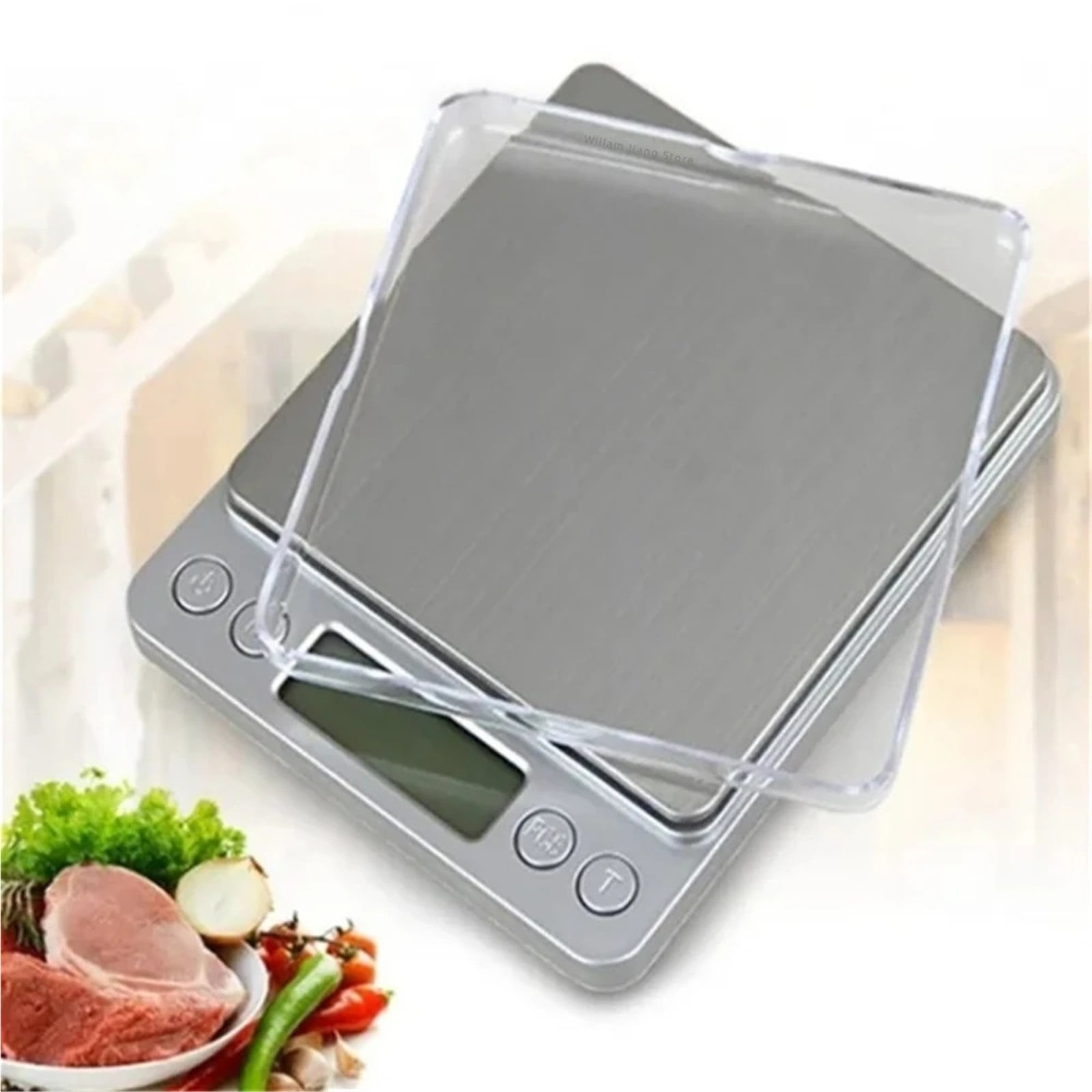 Digital Kitchen Scale Pocket Stainless Steel Electronic Balance 0.1/3000g Weigh Scales ,Precise Weight
