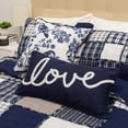 thumbnail image 6 of Donna Sharp Checkerboard Indigo Love 2PC Cotton Pillow Set, 6 of 8