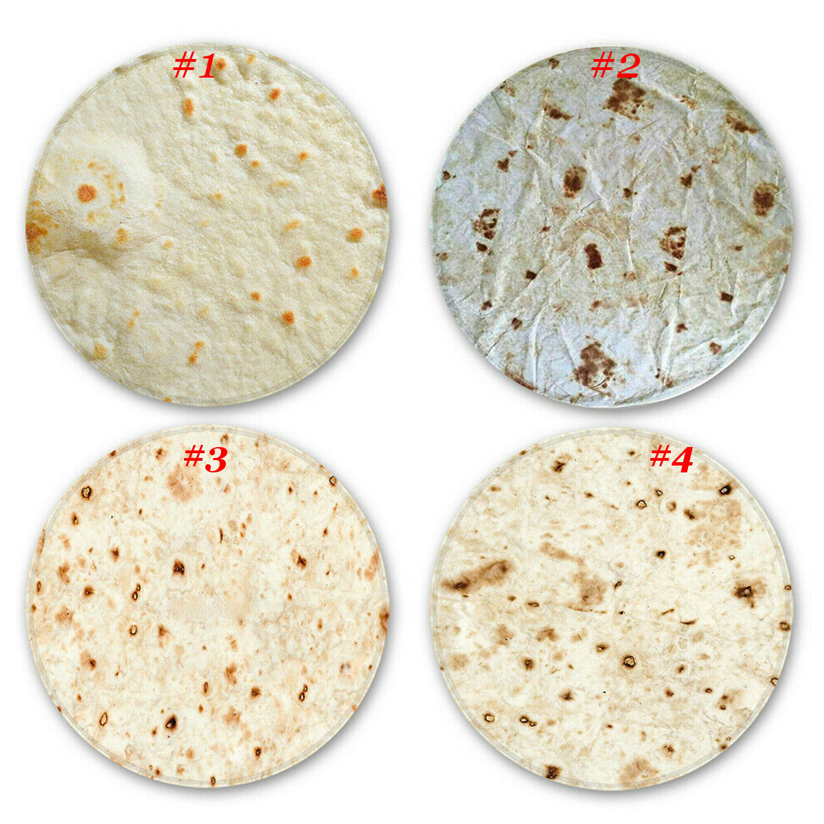 Burritos Tortilla Blanket, Throw Tortilla Texture Soft Fleece Throw