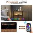 thumbnail image 6 of CONCETTA 3 Fabric Drawers Nightstand with Charging Station, USB/Type-C Ports, Adjustable Feet, Bedroom, Rust Brown, 6 of 8