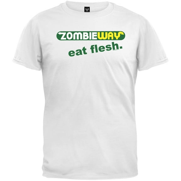 Old Glory Mens Zombie Way Eat Flesh Short Sleeve Graphic T Shirt