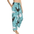 thumbnail image 6 of Salouo Lovely Roosters Print Women's Pajama Pants Casual Loose Sweatpants PJs Flowy Pants Drawstring Palazzo for Women Wide Leg Pants Lounge Pajama -Medium, 6 of 8