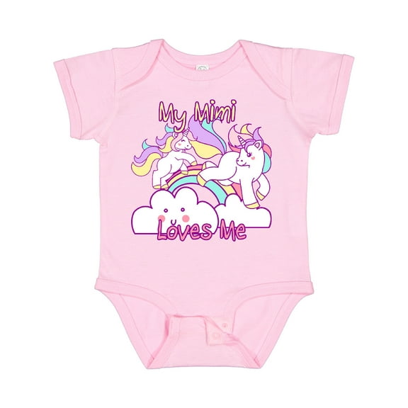 Inktastic My Mimi Loves Me Unicorn Girls Baby Bodysuit