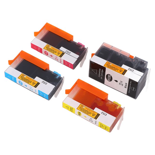 4 Color Ink Cartridge, Black Cyan Yellow Magenta Ink Cartridge Set Replacement Parts Wide Compatibility for 8010 8012 8013 8014 8015 8017