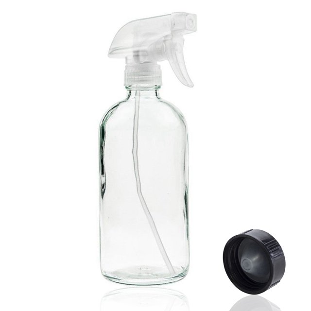 Botella pulverizadora de vidrio de 500 ml, adecuada para aceites esenciales, plantas, soluciones de limpieza y laca para el cabello, se puede rellenar2758