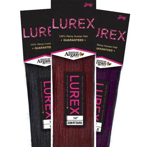 Zury Lurex 100% Premium Remi Human Hair Silky Straight 18" color 4
