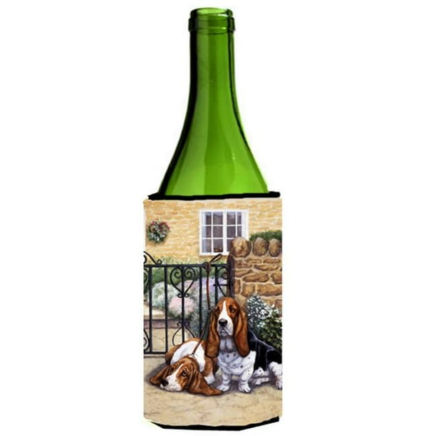 Basset Hound At The Gate Wine Bottle Can Cooler Hugger Walmart Com Walmart Com
