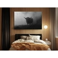 thumbnail image 4 of Black and White Highland Cow Canvas Wall Art - High-Quality Rustic Print - Handcrafted Farmhouse Decor - Modern Wall Art - Gift for Home or Office, 4 of 7
