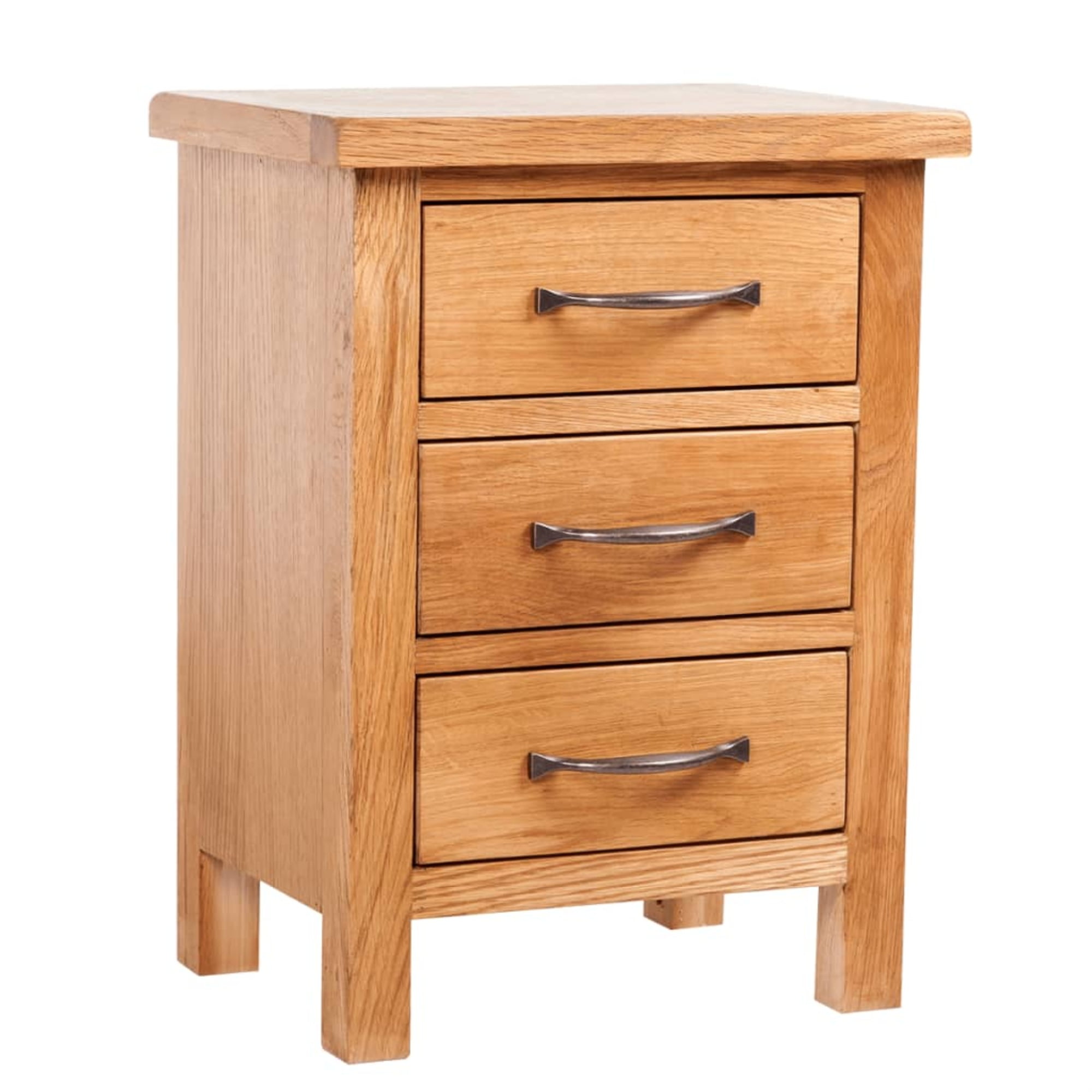 vidaXL Solid Acacia Wood Nightstand Concrete with 2 Drawers 15.7"x11.8"x19.7" 