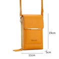 thumbnail image 3 of Bolsa De Hombro Bolso De Hombro Bolso bandolera de cuero impermeable para mujer para el ocio diario (amarillo), 3 of 8