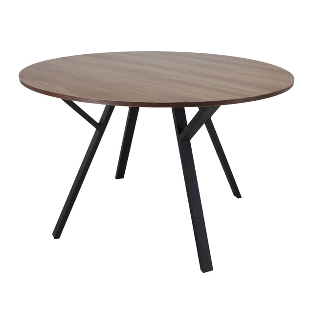 Mesa Comedor Redonda Mundo In Sibari Nogal 120 cm Moderno