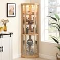 thumbnail image 2 of Lighted, two glass pane doors, high weight limit - Serves as a reliable storage in the living room, 2 of 6