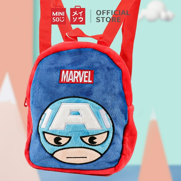 MINISO Marvel Letters Classic Lightable Backpacks Daypack School Bag  Unisex,Dark Blue 