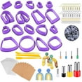 thumbnail image 1 of OUSITAID 129pcs DIY Clay Earring Cutters Set for Polymer Clay Jewelry Making Geometric Shapes Polymer Clay Cutters Set with Earring Hooks and Jump Rings for Beginners, 1 of 11