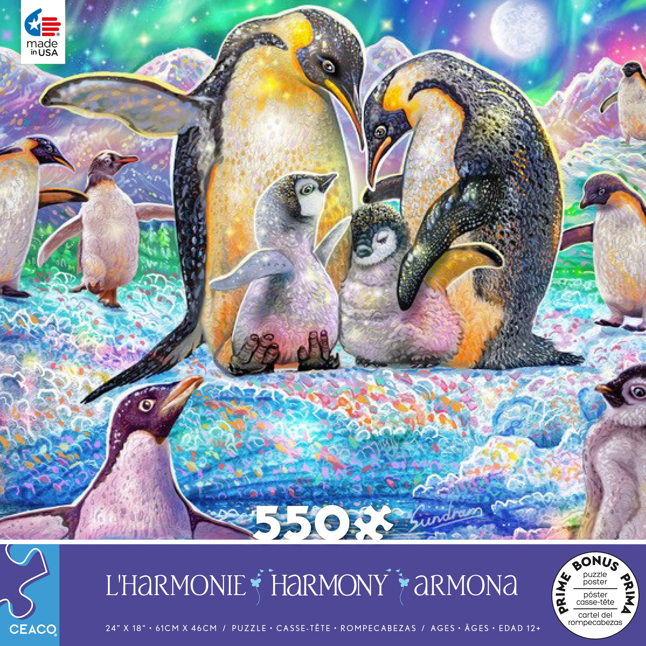 Ceaco - Harmony - Penguin - 550 Piece Interlocking Jigsaw Puzzle