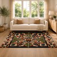 Rdsfhsp Rectangle Velvet Area Rug Geometric Aztec Football Sports ...