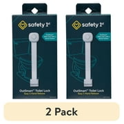 (2 pack) Safety 1st OutSmart Toilet Lock, White, Toddler