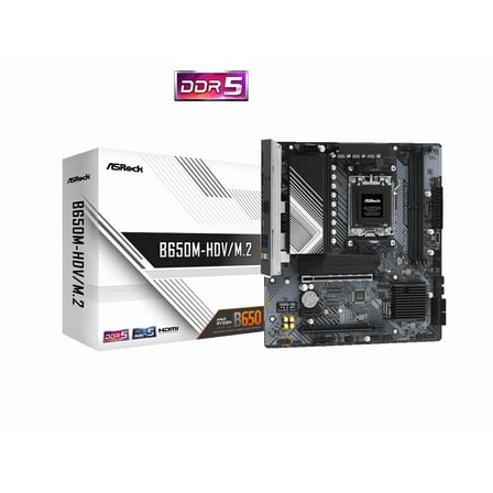 ASRock B650M-HDV/M.2 Socket AM5 Ryzen 7000 Micro ATX Motherboard