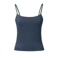 thumbnail image 7 of YUEHUA Women's Double Lined Basic Tank Top Adjustable Spaghetti Straps Sleeveless Camisole Shirts, 7 of 7