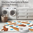 thumbnail image 5 of ODIKA 8'x10' Machine Washable Non-Slip Area Rug, Whimsical Sports Equipment Hook Starter High Traffic Rug, Brown, 728626, 5 of 5