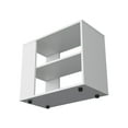 thumbnail image 5 of Modern Rio Verde Side Table in White with Melamine Shelves, 5 of 7